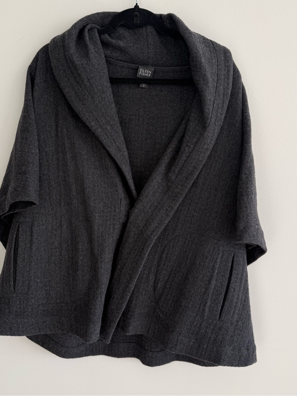 Eileen Fisher Wool Charcoal Jacket